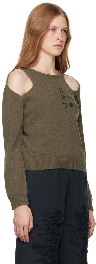 MM6 Khaki Cut Outs Sweater 2