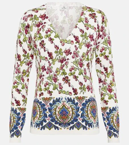 ETRO Printed silk-blend sweaters 1