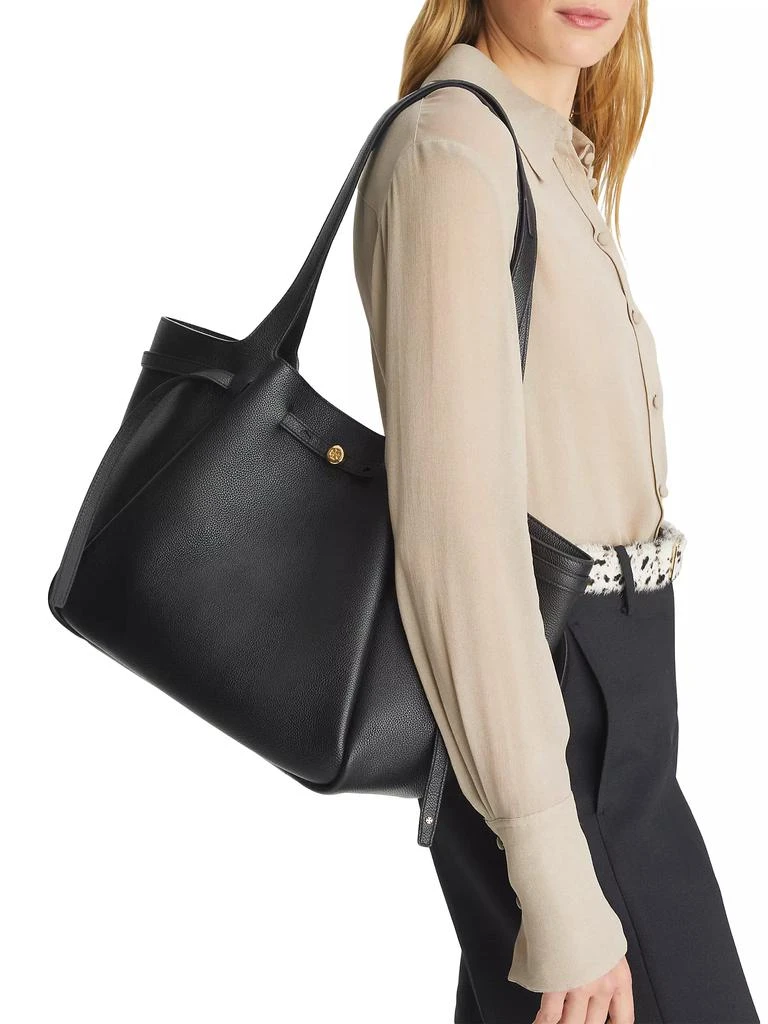 Tory Burch Romy Pebbled Leather Tote Bag 2