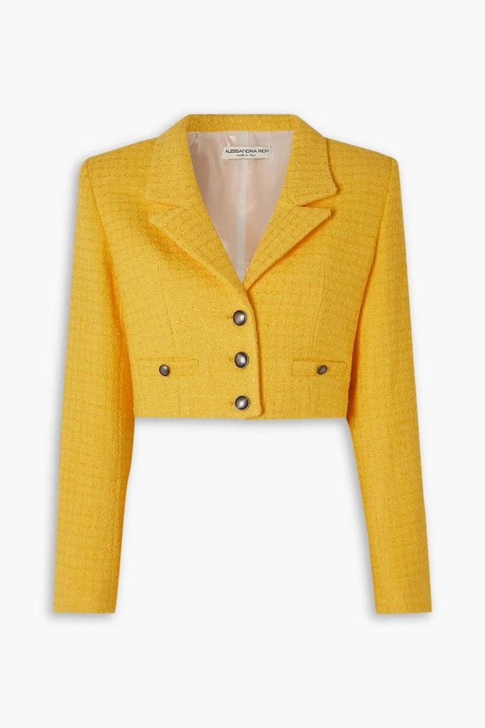 Alessandra Rich Cropped bouclé-tweed jacket 1