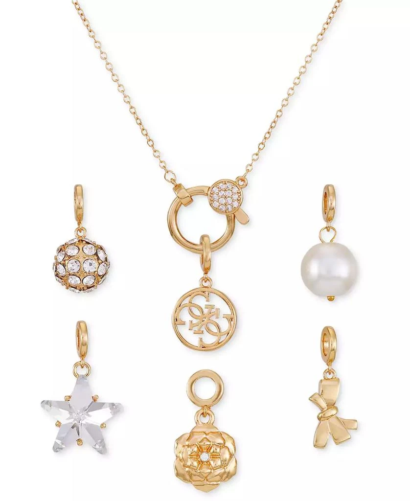 GUESS 6-Pc. Interchangeable Charms Gold-Tone Necklace, 18" 1