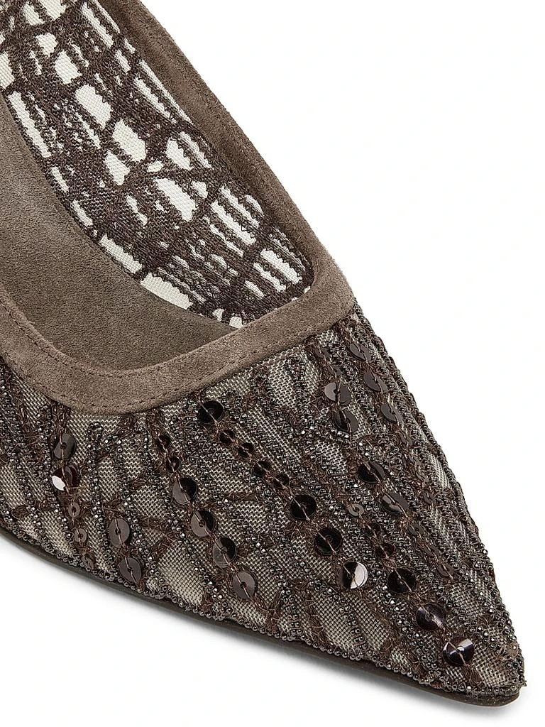 Brunello Cucinelli 50MM Mesh Slingback Pumps 5