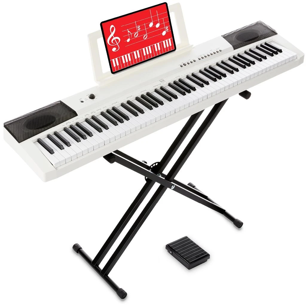 Best Choice Products 88-Key Full Size Digital Piano for All Player Levels w/ Semi-Weighted Keys, Stand, Pedal 1