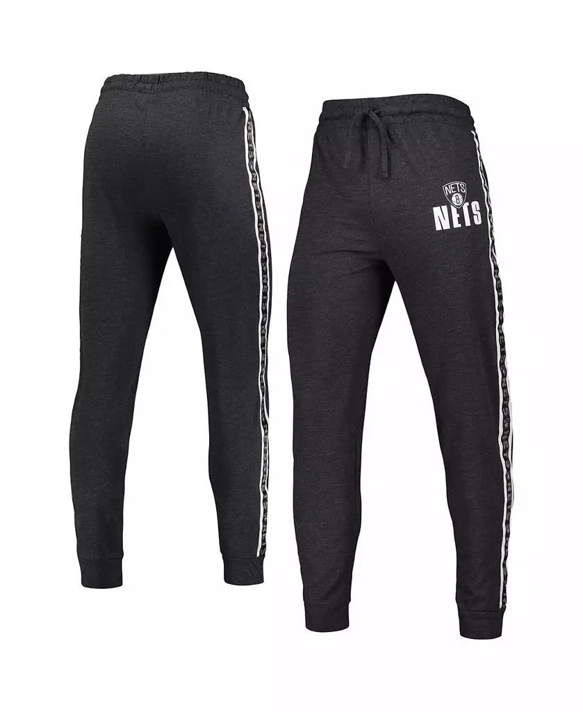 Concepts Sport Men's Charcoal Brooklyn Nets Team Stripe Jogger Pants 1