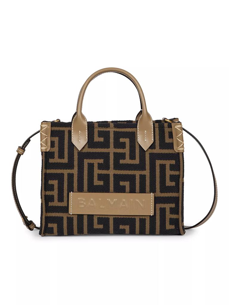 Balmain B-Army Jacquard & Leather Shopper Tote Bag - Tote