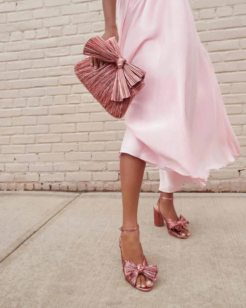 Loeffler Randall WOMEN'S CAMELLIA PLEATED BOW HEEL SANDAL 4