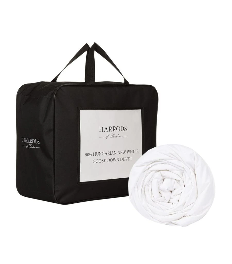 Harrods of London Single 90% Hungarian New White Goose Down Duvet (9 Tog) 1