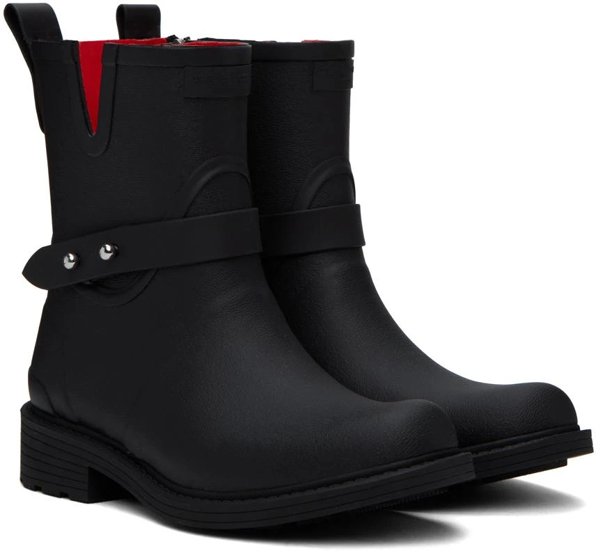 Rag & Bone Black Moto Rain Boots 4