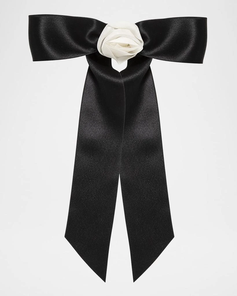 Jennifer Behr Silk Rosette Bow Barrette
