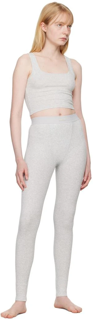 SKIMS Gray Cotton Rib Leggings 4