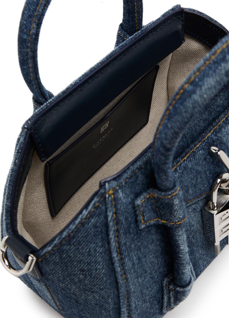 GIVENCHY / アンティゴナ トイロック ウォッシュドデニム バッグ Mini Antigona Lock bag in washed denim in - medium blue