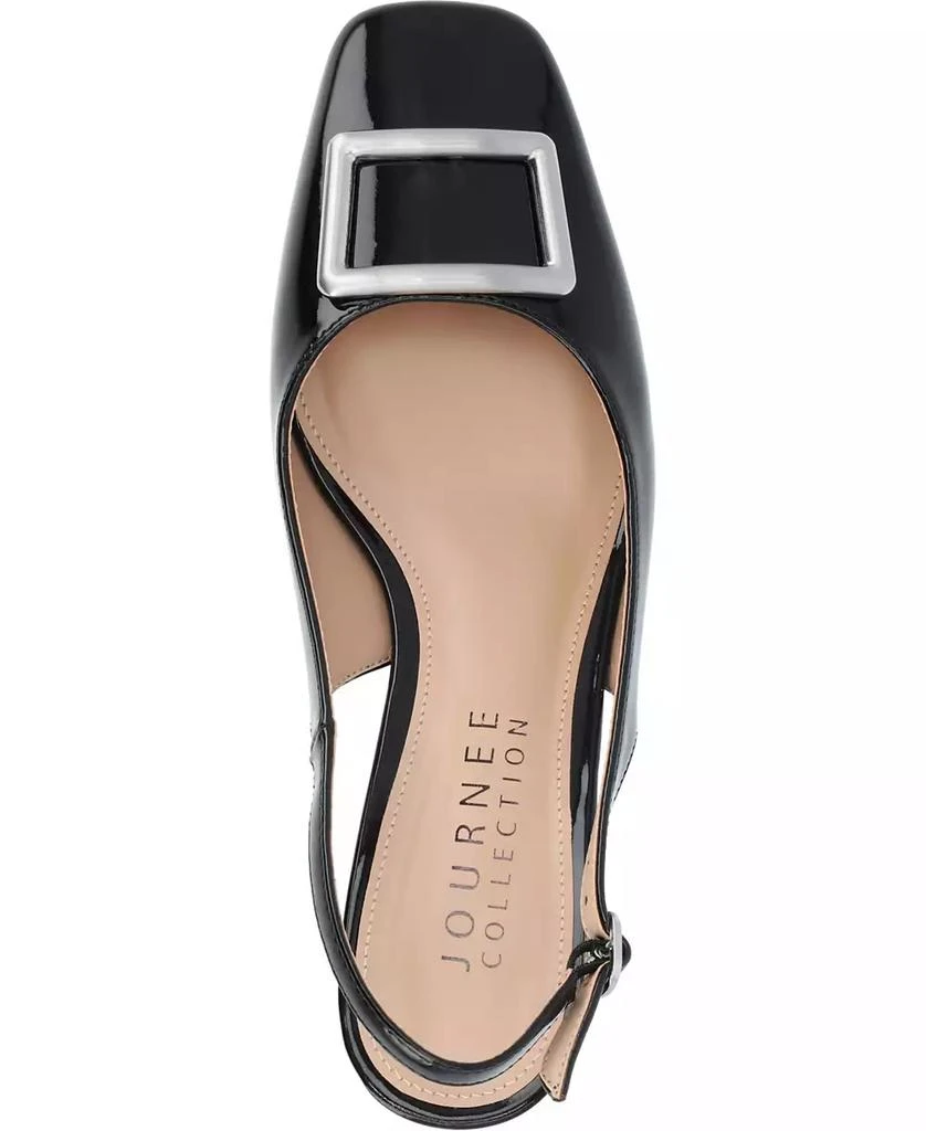Journee Collection Women's Everlee Slingback Square Toe Pumps 4