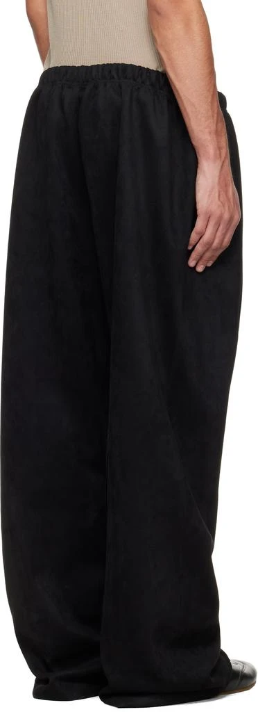 Essentials Black Holiday Flare Faux-Suede Sweatpants 3