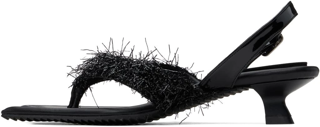 PAULA CANOVAS DEL VAS Black Diablo Flip Heeled Sandals 3