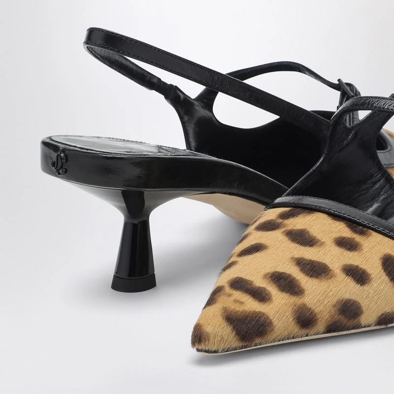 Jimmy Choo Didi 45 slingback in leopard print pony skin 5