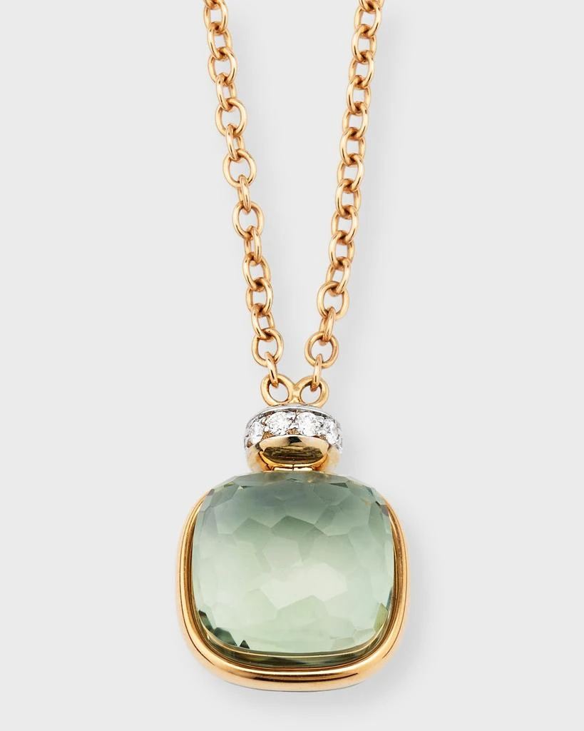 Pomellato Nudo Classic 18K Rose Gold Necklace with Prasiolite and White Diamonds 1