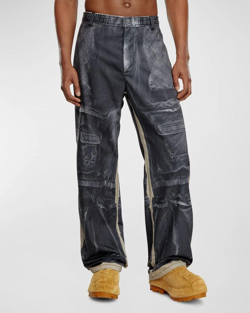 Diesel Men's P-Schulz Printed Jeans 4