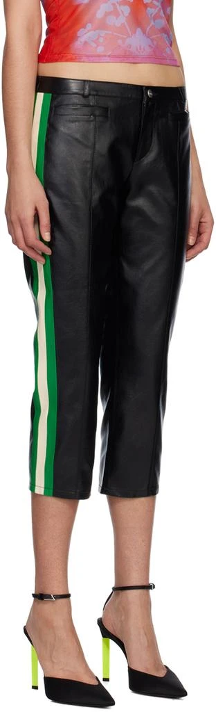 Miaou Black Capri Faux-Leather Trousers 2
