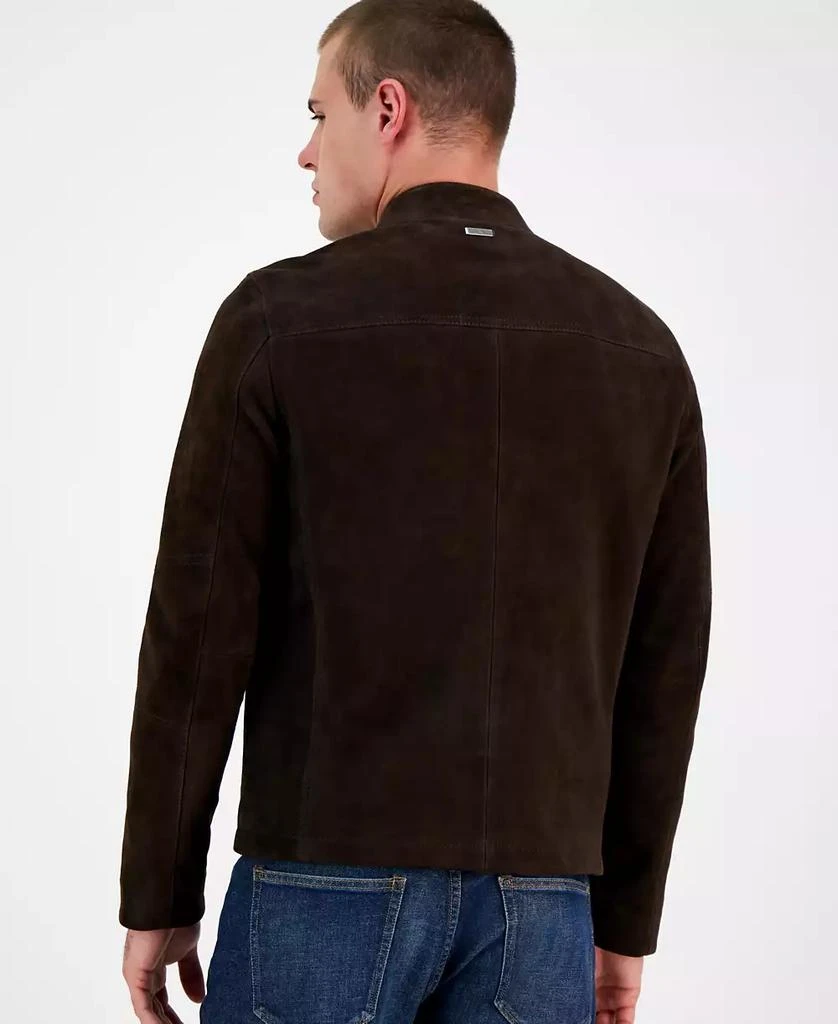 Michael Kors Men's Suede Racer Jacket, Created for Macy's 2