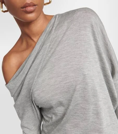 Tom Ford One-shoulder cashmere and silk sweater 4