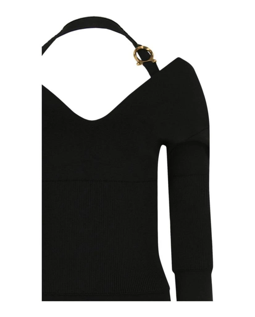 Salvatore Ferragamo V-Neck Long Sleeve Bodysuit