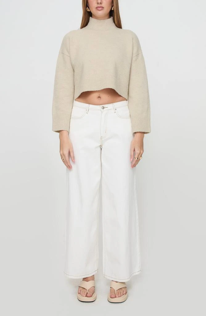 Princess Polly Carrie Jane Mock Neck Wool Blend Crop Sweater 7