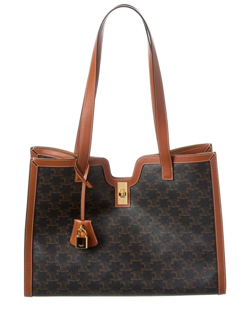 Celine CELINE Triomphe Canvas & Leather Tote 1