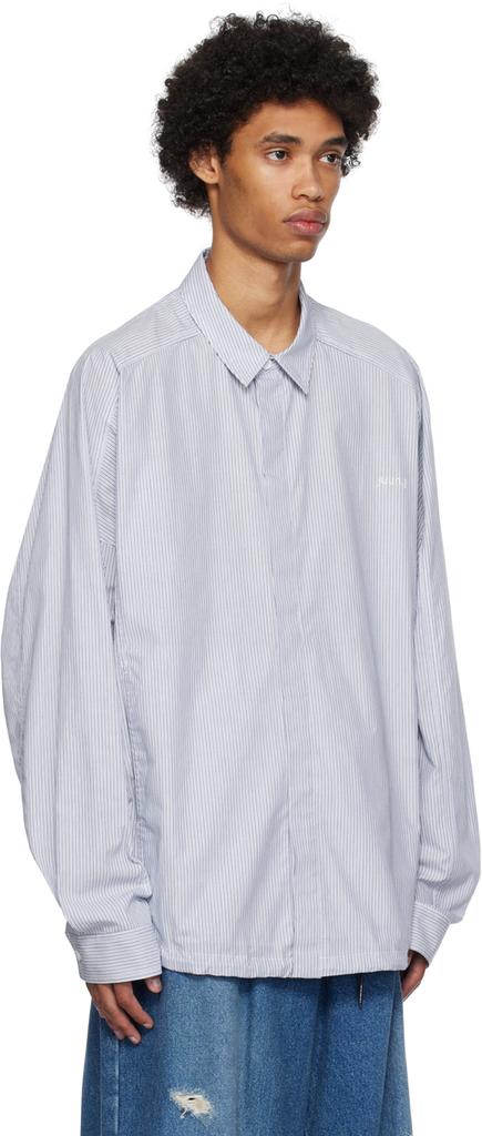 Juun.J Blue Striped Shirt