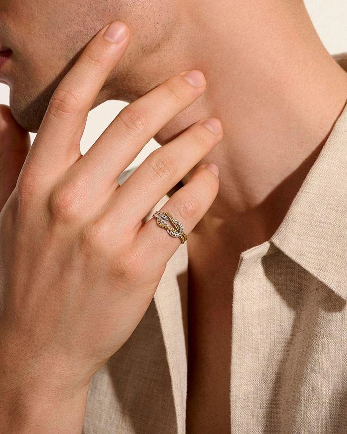 John Hardy 14K Yellow Gold & Sterling Silver Love Knot Ring 3