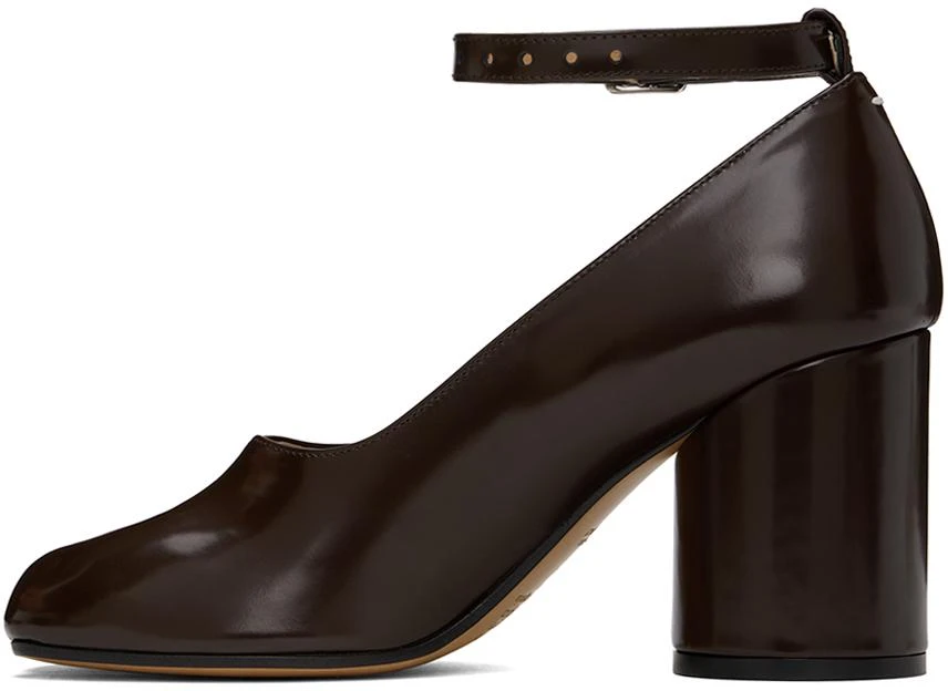 MAISON MARGIELA Brown Tabi Leather Heels 3