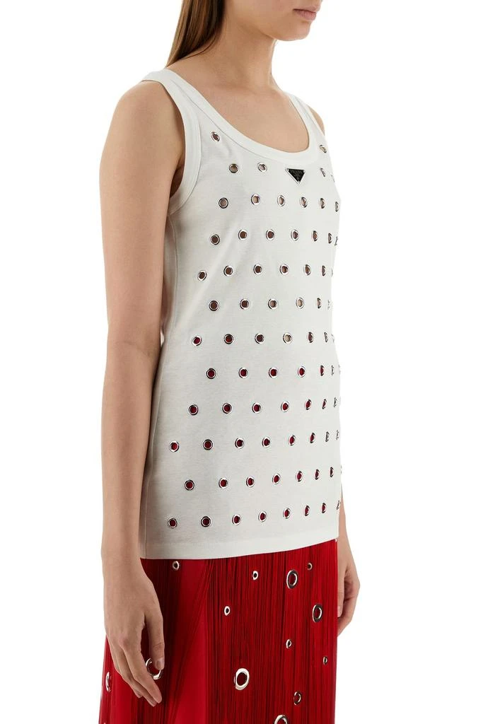 Prada White cotton tank top 2
