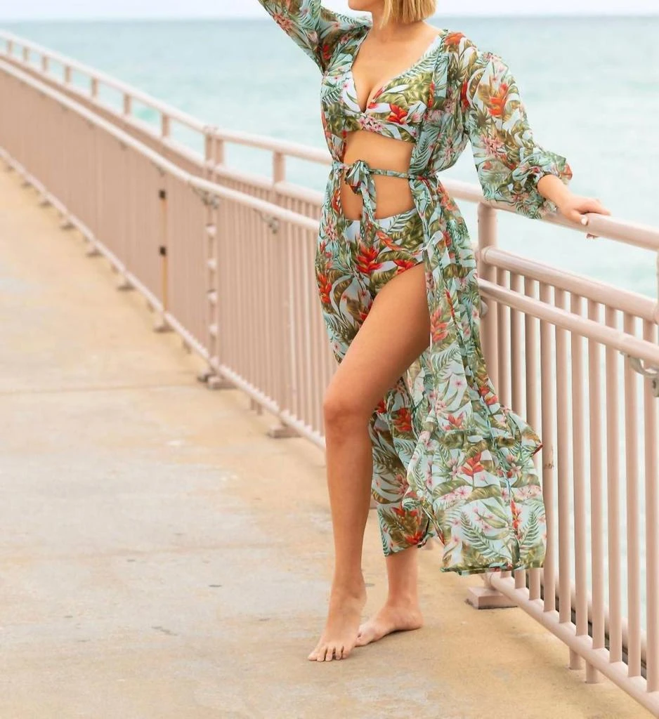Lia Sahara Lia Sahara - Long Sleeve Robe Cover Up 1