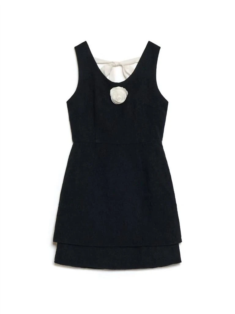 Sister Jane Serene Rose Mini Dress In Black 1