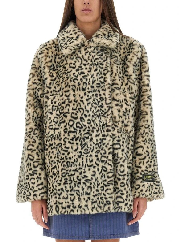 Ganni Ganni Leopard Faux Fur Jacket 1