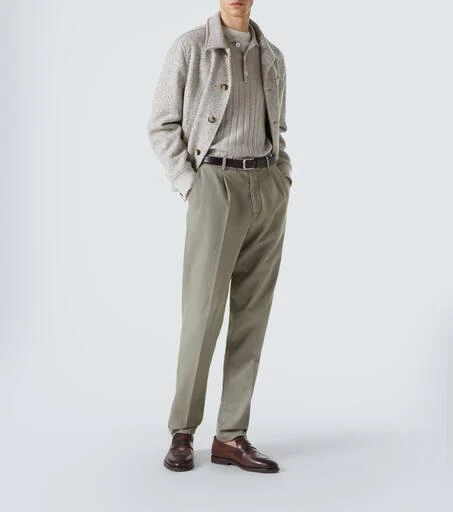 Brunello Cucinelli Ribbed-knit cashmere polo sweater 2