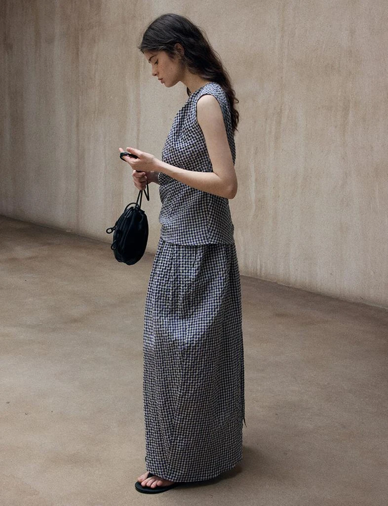 Pixie Market Gingham Cocoon Skirt-PREORDER 5