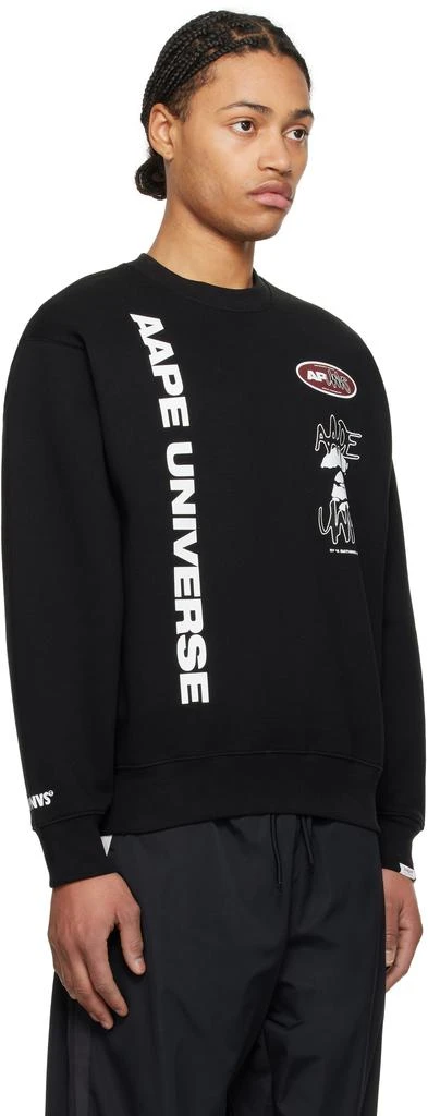 AAPE by A Bathing Ape Black UNVS Crew Neck Sweatshirt 2