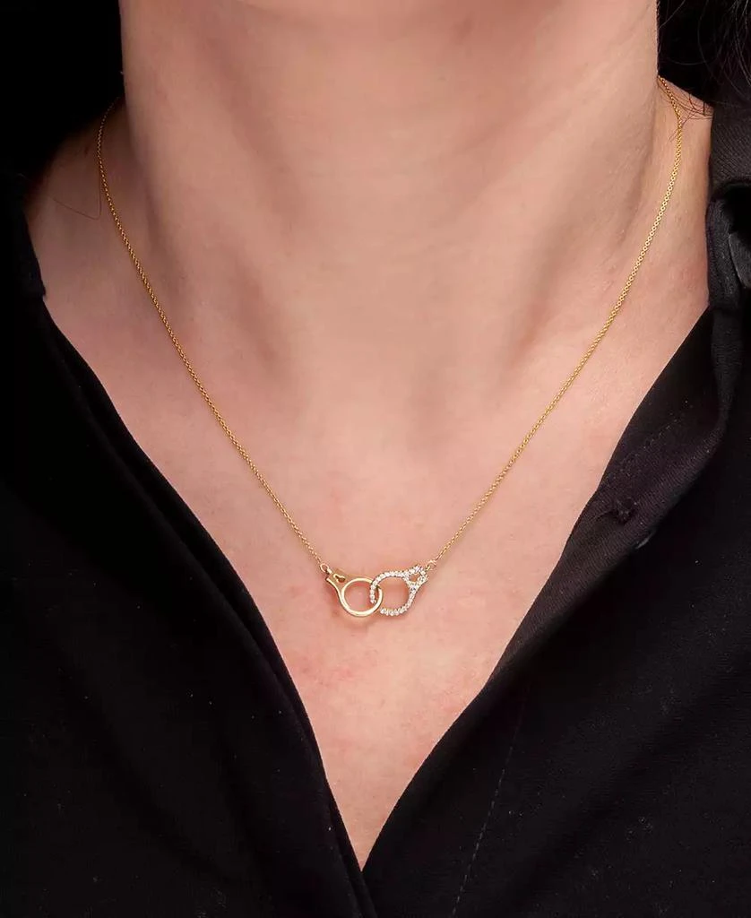 Wrapped Diamond Handcuff Statement Necklace (1/6 ct. t.w.) in 14k Gold, 18" + 2" extender, Created for Macy's 2