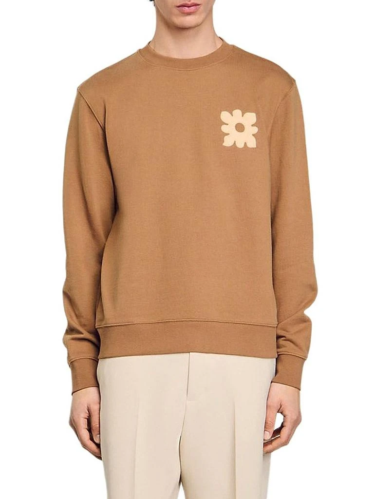 Sandro Sweatshirt with Flower Patch 2