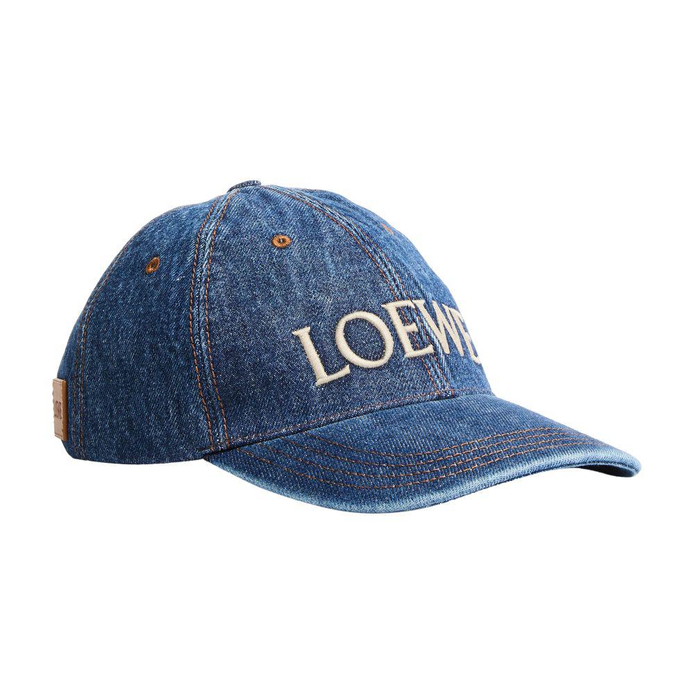 ロエベ デニムキャップ LOEWE cap in denim Blue - LOEWE