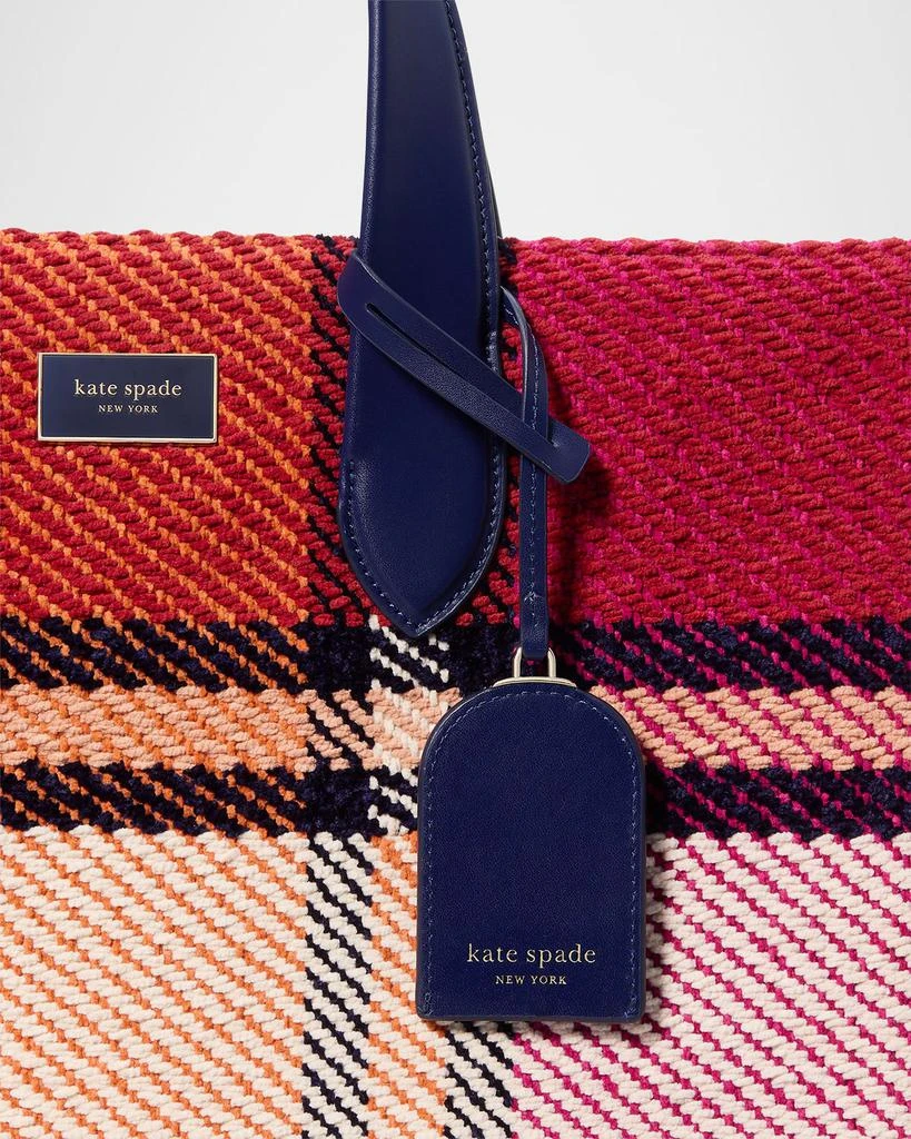 Kate Spade manhattan grand plaid tweed tote bag 4