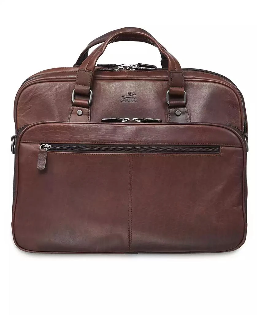 Mancini Leather Goods Buffalo Collection Expandable Double Compartment Laptop/ Tablet Briefcase 5
