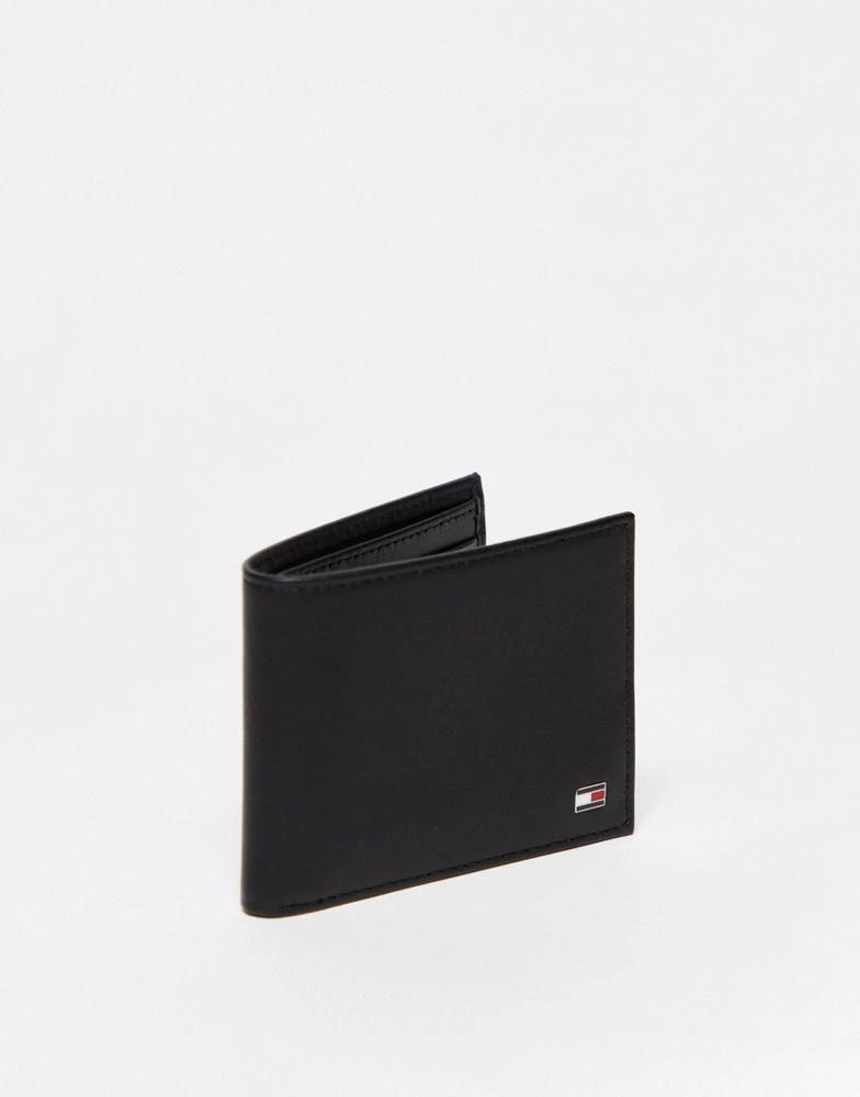 Tommy Hilfiger Tommy Hilfiger Eton mini billfold leather wallet in black 1
