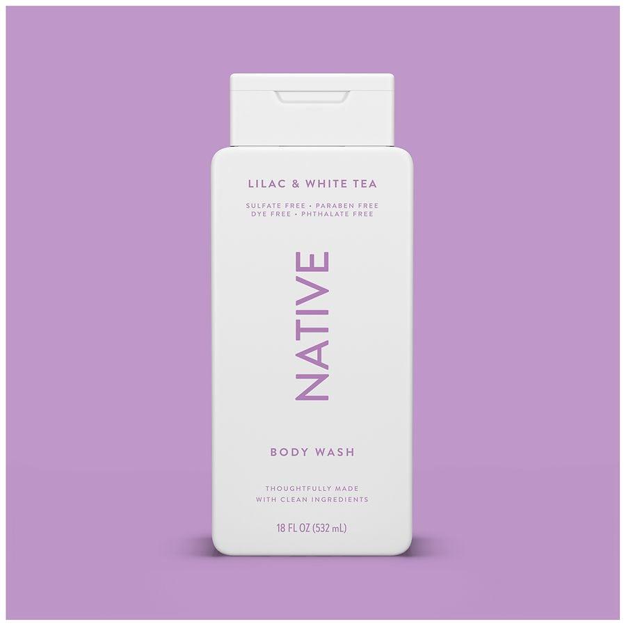 Native Body Wash, Sulfate Free, for Women and Men Lilac & White Tea
