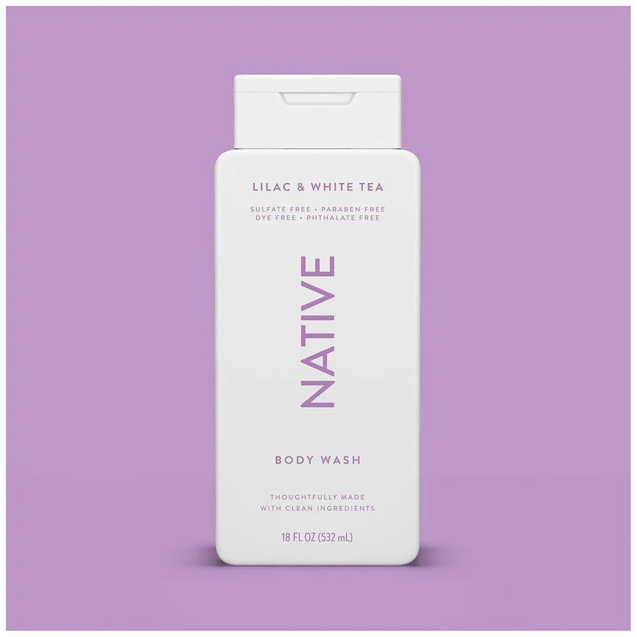 Native Body Wash, Sulfate Free, for Women and Men Lilac & White Tea 2