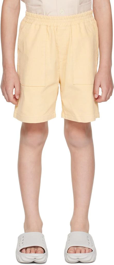 OOPS MY BOY Kids Beige Embroidered Shorts