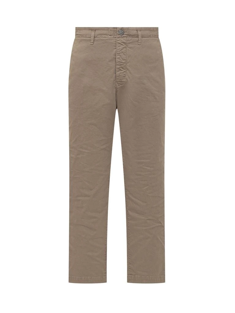 Stone Island Stone Island Compass-Motif Straight Leg Trousers 1