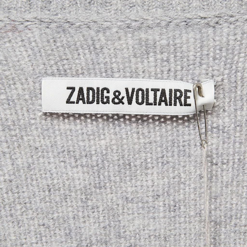 ZADIG & VOLTAIRE Zadig & Voltaire Grey Cashmere Distressed Eddy Bis Jumper XL 4