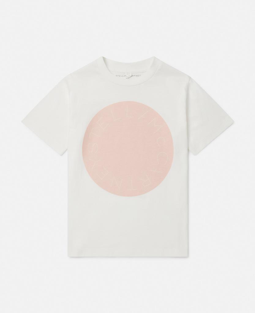 Stella McCartney Stella McCartney - Logo Graphic T-Shirt, Woman, White, Size: 5