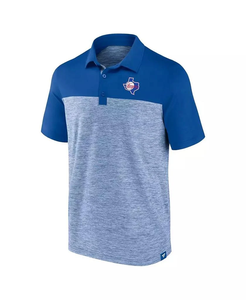Fanatics Men's Royal Texas Rangers True Classics Avid Fan Brushed Polo Shirt 2
